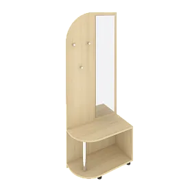 Вешалка с багажницей и зеркалом 800*400*2050