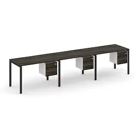 Рабочая станция односторонняя с подвесными тумбами на 3 места 3540х720х750