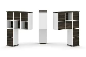 Надставка высокая + (Задняя стенка 8шт.) + (Блок 1 ящик - 2шт.) + (Распашной фасад - 2 шт.) 1099х350х1486