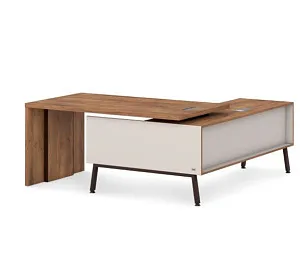 Стол руководителя с опорной тумбой 1772х1872х750