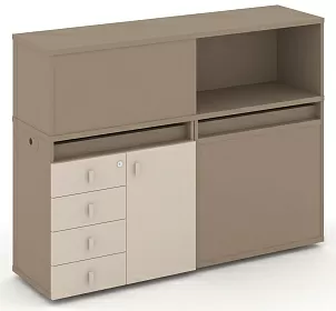 Набор №15. Тумба двойная с надставкой низкой 1500х410х1135