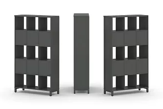 Набор стеллажа двухстороннего, 5 ярусов (Вставка с распашным фасадом-6шт) SN.NSD-531 1121*400*1982