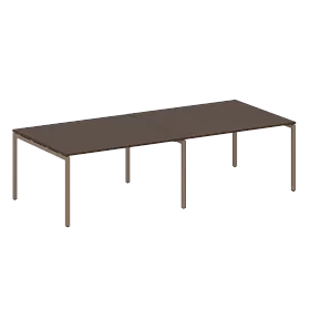 Переговорный стол (2 столешницы) на П-образном м/к 2800*1235*750