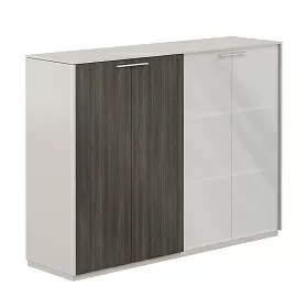 Шкаф средний + Шкаф средний со стеклом мат. 1624х450х1200