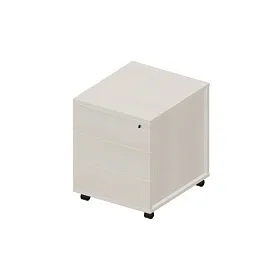 Тумба мобильная (3 ящика, усиленные колёсные опоры, без ручек), 460х530х570