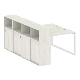 Рабочая станция на О-образном м/к с опорным шкафом-купе 1610*2332*1098 - ЭйБиСи-проджект Рабочая станция на О-образном м/к с опорным шкафом-купе 1610*2332*1098