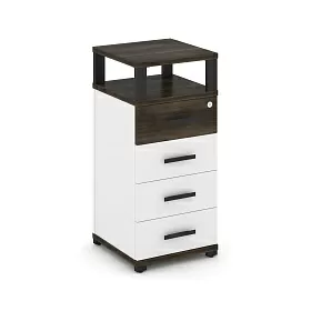 Тумба опорная/приставная 4 ящика с надставкой 420х420х917