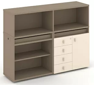 Набор №7. Тумба двойная с надставкой низкой 1500х410х1135