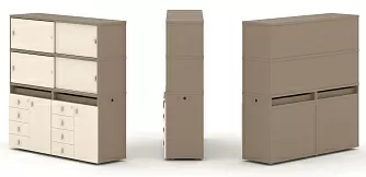 Набор №5. Тумба двойная с надставкой высокой 1500х410х1520