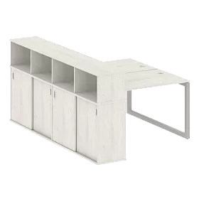 Рабочая станция на О-образном м/к с опорным шкафом-купе 1610*2332*1098 - ЭйБиСи-проджект Рабочая станция на О-образном м/к с опорным шкафом-купе 1610*2332*1098