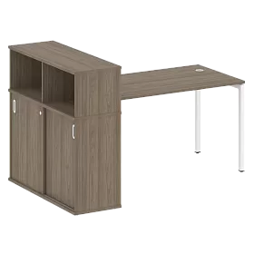 Стол письменный на П-образном м/к с опорным шкафом-купе 1810*1120*1098