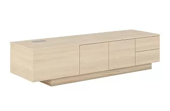 Тумба приставная удлиненная 2000 с двумя ящиками и дверьми правая 2000x600x480