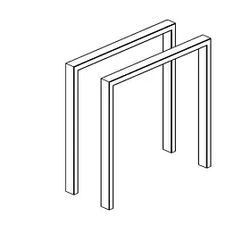 Комплект опор стола П-образных завершающих 720 мм (2 шт.) 720*60*718 - ЭйБиСи-проджект Комплект опор стола П-образных завершающих 720 мм (2 шт.) 720*60*718
