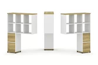 Надставка высокая + (Задняя стенка 2шт.) + (Блок 2 ящика - 2шт.) 1099х350х1486