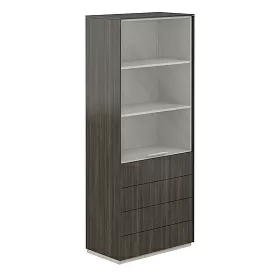 Шкаф высокий с прозр. стеклом 824х450х1976 - ЭйБиСи-проджект Шкаф высокий с прозр. стеклом 824х450х1976