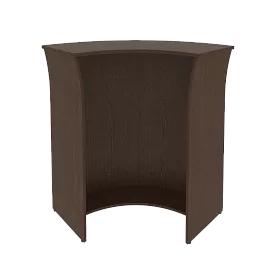 Стойка-ресепшн угловая радиусный элемент - ХДФ 950х950х1150