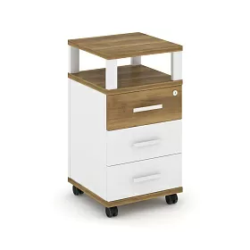 Тумба мобильная 3 ящика с надставкой 420х420х782