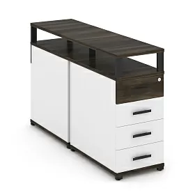 Тумба двухсторонняя опорная/приставная 4 ящика с надставкой 420х1480х917 - ЭйБиСи-проджект Тумба двухсторонняя опорная/приставная 4 ящика с надставкой 420х1480х917