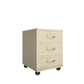 Тумба подкатная (3 ящика, с замком) 420х450х556