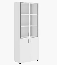 Шкаф для бумаг со стеклом с алюминиевой рамой 776х360х1994