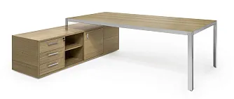 Стол письменный на опорной тумбе ENZO 2290x1740x750 - ЭйБиСи-проджект Стол письменный на опорной тумбе ENZO 2290x1740x750