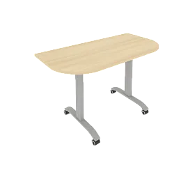 Стол радиусный складной мобильный 1300x650x757