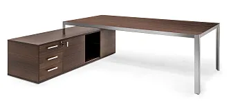 Стол письменный на опорной тумбе ENZO 2290x1740x750 - ЭйБиСи-проджект Стол письменный на опорной тумбе ENZO 2290x1740x750