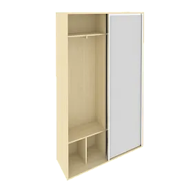 Прихожая-купе комбинированная (дверь – 1 шт. – зеркало) 1200*390*2050