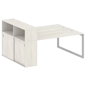 Рабочая станция на О-образном м/к с опорным шкафом-купе 2010*1475*1098