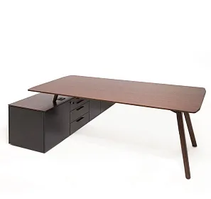 Стол письменный на опорной тумбе RAIL 2000x1672x750