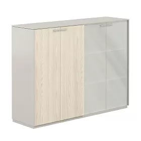 Шкаф средний + Шкаф средний со стеклом мат. 1624х450х1200