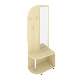 Вешалка с багажницей и зеркалом 800*400*2050