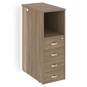 Тумба с подсветкой 4 ящика завершающая, правая, 432х767х1185