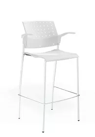 Стул на 4 ногах барный с подлокотниками