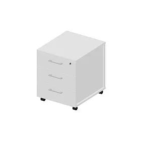 Тумба мобильная (3 ящика, стандартные колёсные опоры, ручки - алюминий), 460х530х570 - ЭйБиСи-проджект Тумба мобильная (3 ящика, стандартные колёсные опоры, ручки - алюминий), 460х530х570