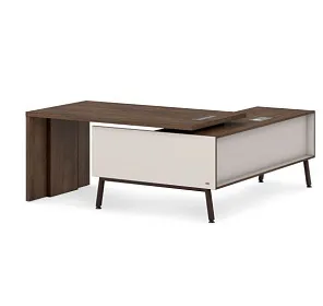 Стол руководителя с опорной тумбой 1772х1872х750