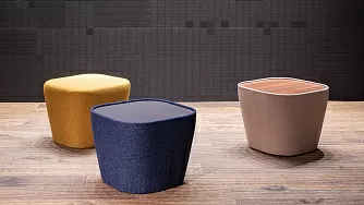 Пуф - трапеция с интегрированным столиком 510х510х430