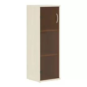 Шкаф закрытый узкий  со стеклом 406х365х1200