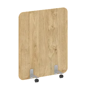 Перегородка на металлических опорах, на роликах, DP.R-100-120, 1000x18x1200