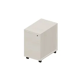 Тумба мобильная узкая (3 ящика, стандартные колёсные опоры, без ручек), 340х530х570