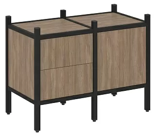 Комплект наборного стеллажа прямой 862х446х636