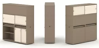 Набор №15. Тумба двойная с надставкой высокой 1500х410х1520