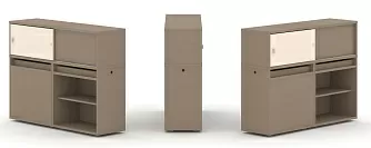 Набор №14. Тумба двойная с надставкой низкой 1500х410х1135