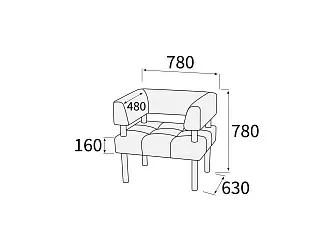 Кресло 780x630x780