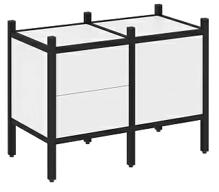 Комплект наборного стеллажа прямой 862х446х636