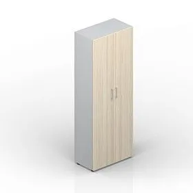 Шкаф для одежды (2 двери, 1 полка+вешалка, ручки - хром), 800х440х1950 - ЭйБиСи-проджект Шкаф для одежды (2 двери, 1 полка+вешалка, ручки - хром), 800х440х1950