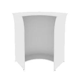 Стойка-ресепшн угловая радиусный элемент - ХДФ 950х950х1150