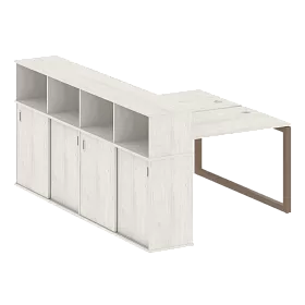 Рабочая станция на О-образном м/к с опорным шкафом-купе 1610*2332*1098 - ЭйБиСи-проджект Рабочая станция на О-образном м/к с опорным шкафом-купе 1610*2332*1098