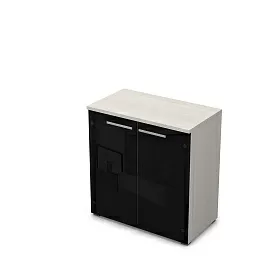 Шкаф, чёрный глянец, 800х450х845h - ЭйБиСи-проджект Шкаф, чёрный глянец, 800х450х845h