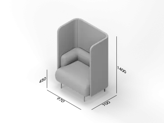 Кресло высокое Клауд